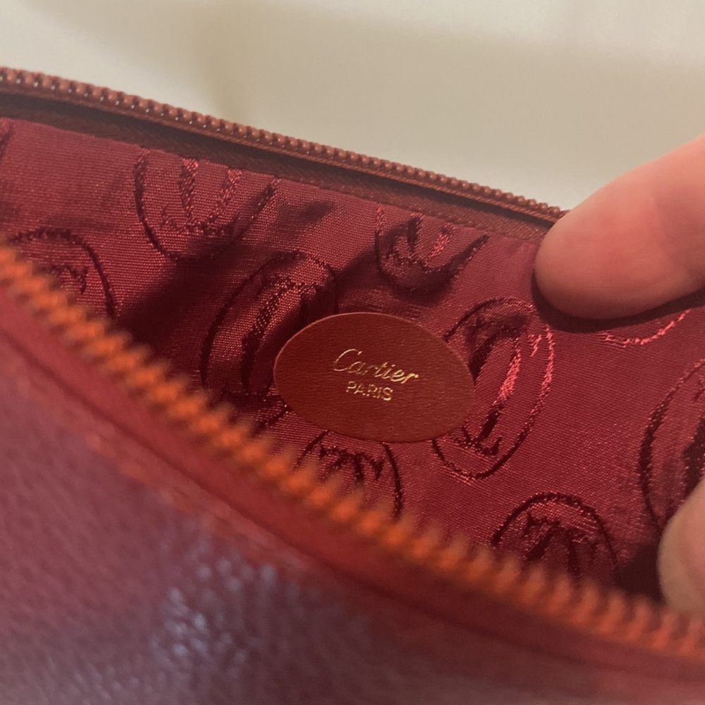 - CARTIER PARIS ZIP POUCH with COA - Picture 4 of 8